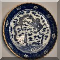 P03. Blue and white dragon charger. 